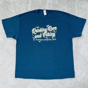 St Thomas Carnival 2019 Cruzan Rum 2019 T-Shirt Mens 2XL Caribbean Fete USVI